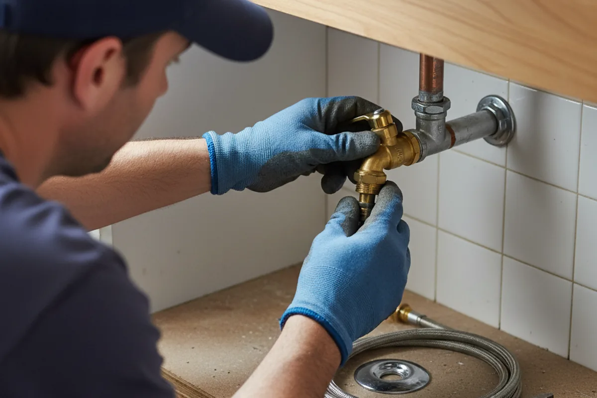 Shutoff valve and fitting work during Burst Pipe Repair in Brooklyn